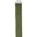 Ruban décoratif en taffetas avec bord tissé 15 mm x 50 m vert mousse | Floristik24.fr