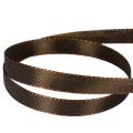 Ruban décoratif en taffetas marron 10 mm x 50 m pour emballages et créations | Floristik24.fr