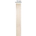 Ruban décoratif en tissu beige 10 mm x 50 m pour emballages et décoration | Floristik24.fr