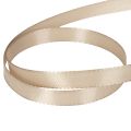 Ruban décoratif en tissu beige 10 mm x 50 m pour emballages et décoration | Floristik24.fr