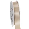 Floristik24 Ruban Satin Beige 25mm x 50m
