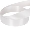 Ruban décoratif en polyester blanc 25 mm x 50 m pour décoration et bricolage | Floristik24.fr