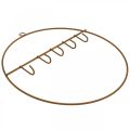 Anneau en métal avec crochet, anneau décoratif à suspendre, anneau à crochet en acier inoxydable Ø28cm