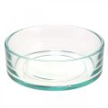 Coupelle décorative en verre bol en verre rond plat clair Ø15cm H5cm