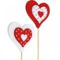 Floristik24 Bouchon décoratif coeur, décoration de mariage, décoration florale pour la Saint Valentin, décoration coeur 18pcs