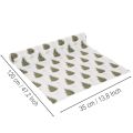 Tissu décoratif de Noël, 120 cm x 35 cm, set de 2, motifs sapins et rubans | Floristik24.fr