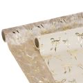 Floristik24 Tissu décoratif sur rouleau avec motifs nœuds dorés 120x35 cm