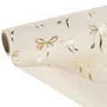 Tissu décoratif sur rouleau avec motifs nœuds dorés 120x35 cm | Floristik24.fr