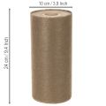 Rouleau de tissu décoratif en non-tissé marron 24 cm x 25 m | Floristik24.fr