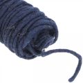 Floristik24 Cordon en feutre à fil de mèche, cordon en feutre, cordon en laine bleu 55m