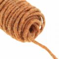 Floristik24 Cordon en feutre à fil de mèche, cordon en feutre, cordon en laine orange 55m
