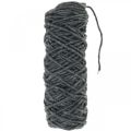 Cordon feutre fil laine de mouton gris 30m