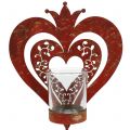 Floristik24 Coeur déco avec lanterne H26cm
