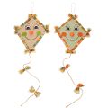 Floristik24 Draches décoratifs en papier avec visage et suspension 40 cm, lot de 2