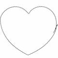 Floristik24 Coeurs en fil de fer 20cm anneaux ondulés couronne coeur 10pcs