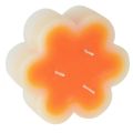 Floristik24 Bougie trois mèches blanc orange en forme de fleur Ø11,5cm H4cm