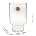Vase cylindrique en verre transparent 25 cm pour décoration intérieure | Floristik24.fr