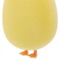 Floristik24 Oeuf de Pâques avec pattes jaune décoration figure Décoration de Pâques H13cm 4pcs