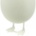 Floristik24 Oeuf déco avec pattes Oeuf de Pâques blanc Décoration de table Figurine de Pâques H25cm