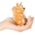 Figurine d'écureuil assis pour décoration d'automne, 10 cm | Floristik24.fr