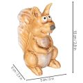 Figurine d'écureuil assis pour décoration d'automne, 10 cm | Floristik24.fr