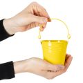 Eimer mini en métal coloré Ø8cm avec anse - Lot de 12 | Floristik24.fr