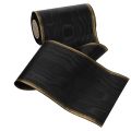 Ruban moiré élégant pour couronne, 175 mm, noir avec bordure nacrée et tissage taffetas, ruban décoratif pour compositions florales funéraires, ruban pour nœud, 25 m | Floristik24.fr