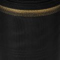 Ruban moiré élégant pour couronne, 175 mm, noir avec bordure nacrée et tissage taffetas, ruban décoratif pour compositions florales funéraires, ruban pour nœud, 25 m | Floristik24.fr