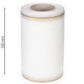 Ruban moiré élégant avec bordure dorée, décoration de mariage, ruban de deuil, blanc 150 mm x 25 m | Floristik24.fr