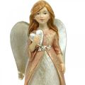 Floristik24 Figurine d&#39;ange ange gardien ange de Noël avec coeur H19cm 2pcs