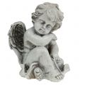 Figurine commémorative ange endormi gris 16cm 2pcs