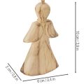 Figurines d'anges en bois à suspendre pour sapin de Noël, 10 cm, lot de 12 | Floristik24.fr