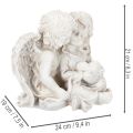 Statue décorative duo d’anges enfants avec cœur – 24 cm | Floristik24.fr