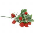 Floristik24 Pic à fraise artificiel rouge L30cm