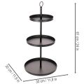 Étagère en métal noir à trois niveaux, 61 cm, pour décoration de table et rangement | Floristik24.fr