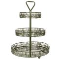 Etagère ronde en métal vert