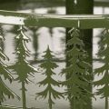 Etagère ronde en métal vert