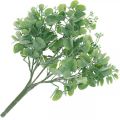 Floristik24 Décoration de mariage Branches d&#39;eucalyptus artificielles avec fleurs Bouquet de décoration Vert, Blanc 26cm