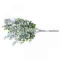 Floristik24 Branche artificielle d&#39;eucalyptus enneigée déco branche eucalyptus Noël 48cm