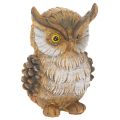 Floristik24 Figurine décorative petite chouette assise en polyresine 11 cm