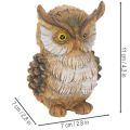 Figurine décorative petite chouette assise en polyresine 11 cm | Floristik24.fr