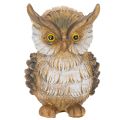 Figurine décorative petite chouette assise en polyresine 11 cm | Floristik24.fr