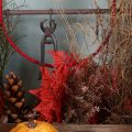 Rameaux de fougère conservée rouge 42 cm lot de 10 | Floristik24.fr