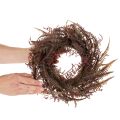 Couronne décorative artificielle en branches de fougère 35 cm | Floristik24.fr