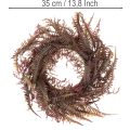 Couronne décorative artificielle en branches de fougère 35 cm | Floristik24.fr