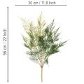 Branche de fougère artificielle 56 cm décorative verte en plastique | Floristik24.fr
