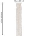 Bande en fourrure synthétique blanche 10 mm x 1,4 m lot de 3 | Floristik24.fr