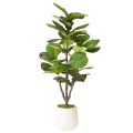 Ficus lyrata artificiel 120 cm en textile et plastique, vert, pour décoration intérieure | Floristik24.fr
