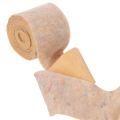 Ruban de feutrine, dessous de plat bicolore en feutrine de laine, orange/multicolore, 15 cm x 5 m | Floristik24.fr