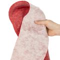 Ruban en feutrine, 100 % laine, bicolore, pour dessous de plat, ruban en feutrine blanc/rouge, 15 cm x 5 m | Floristik24.fr
